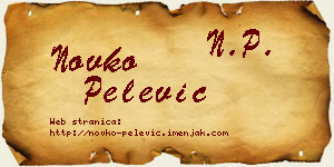 Novko Pelević vizit kartica